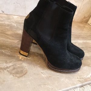Women's Tory Burch black suede booties